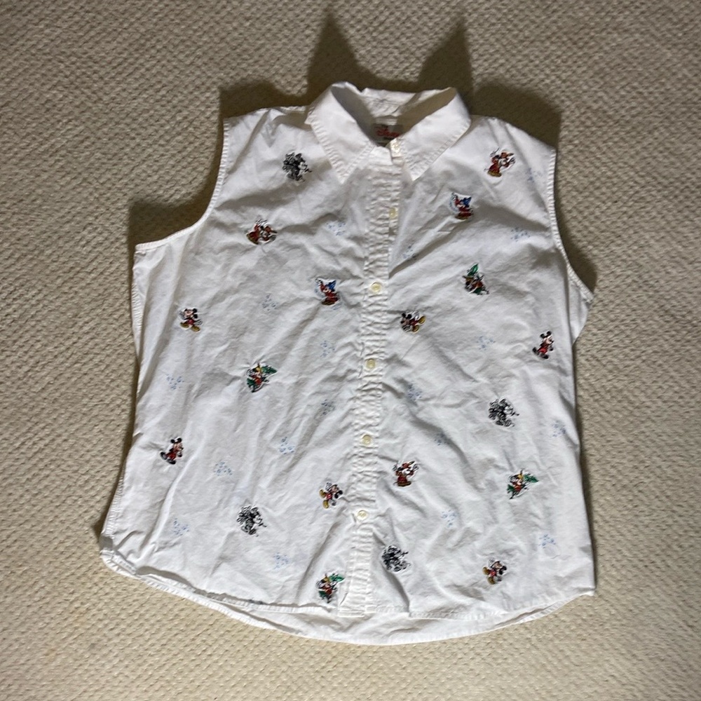 Disney Mickey Through the Years Sleeveless Blouse Sz XXL
